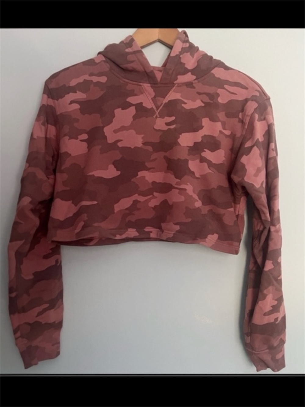 Lululemon All Yours Cropped Hoodie Heritage Camo Brier Rose Size 4